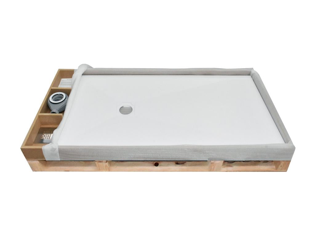 Receveur de douche Travertin brun finition Lisse Artvivrestore grille de couleur 3D - 120x80 cm 42892GYBP
