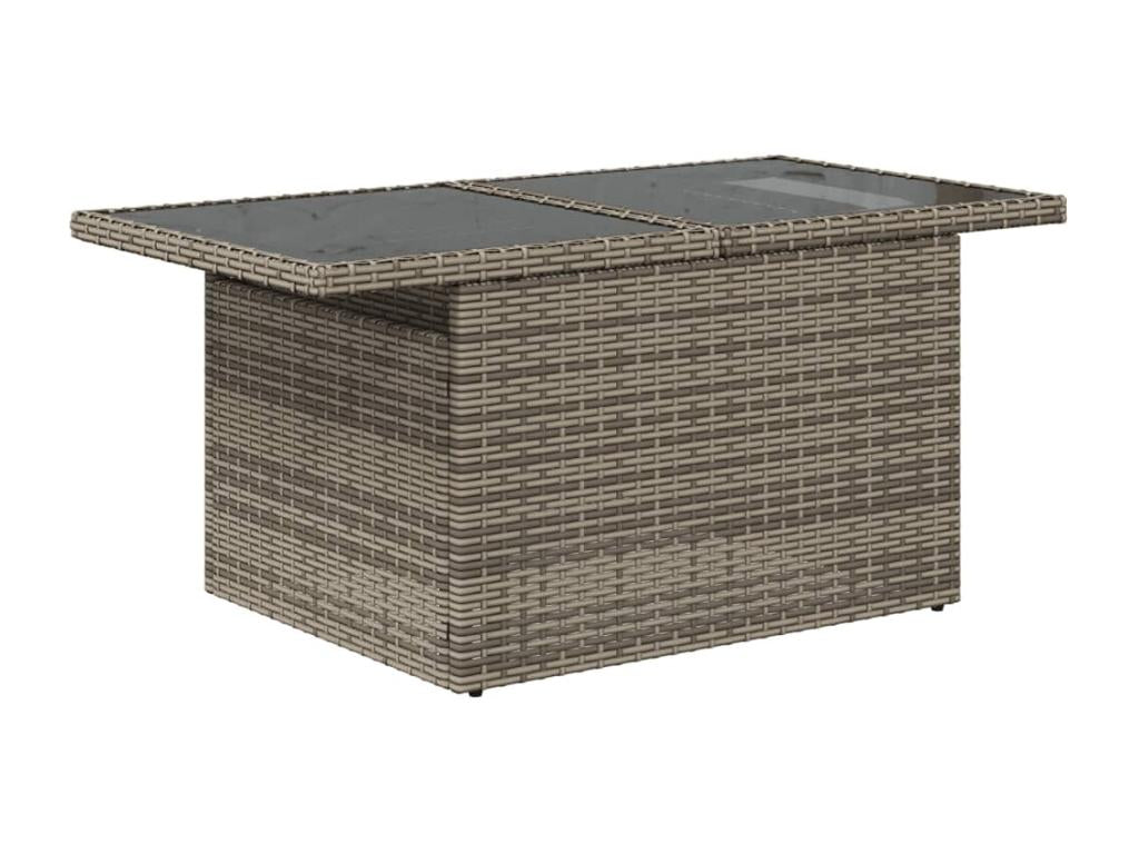 Salon de jardin avec coussins 7 pcs gris résine tressée 45872XXKH