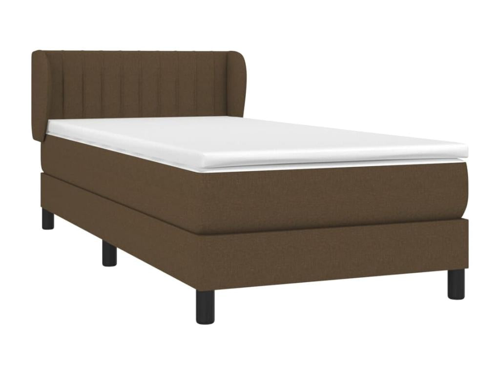 Lit à sommier tapissier avec matelas Marron foncé 80x200 cm 79563QZAX