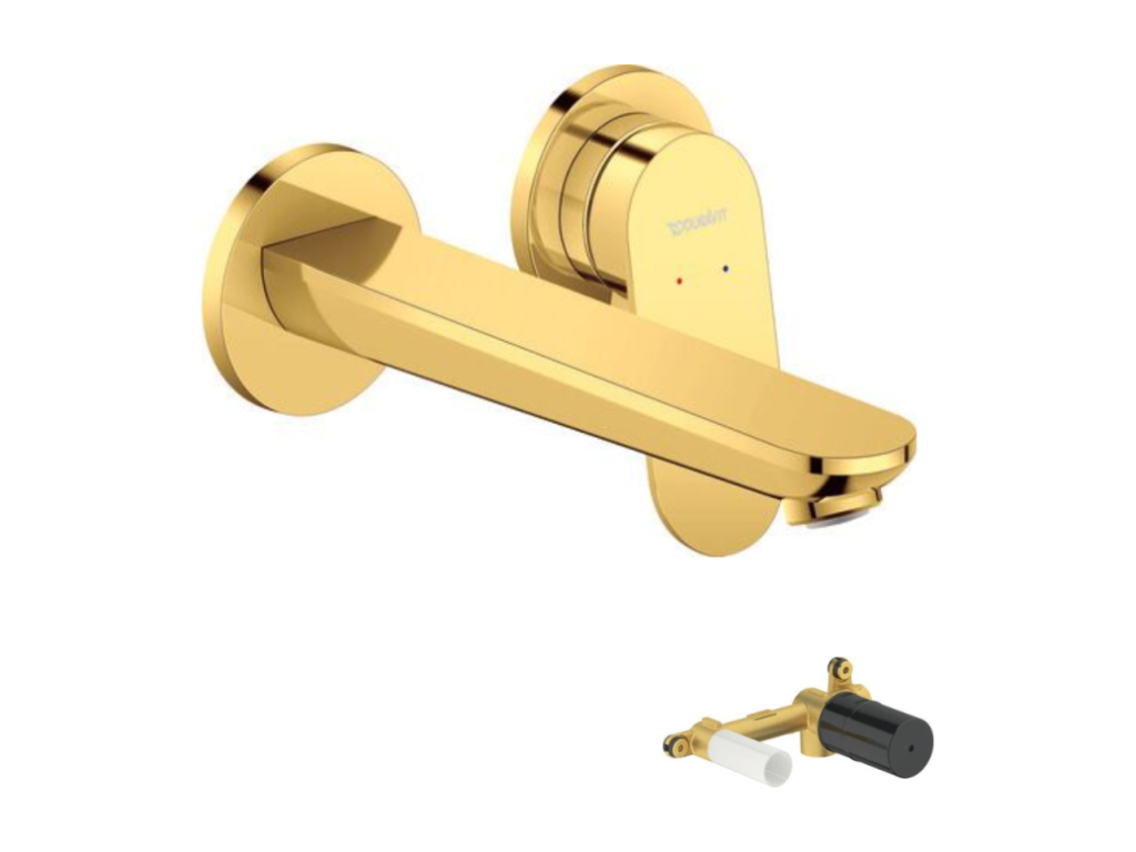 Mitigeur lavabo encastré Calmetop doré poli corps encastré 34536YQVQ