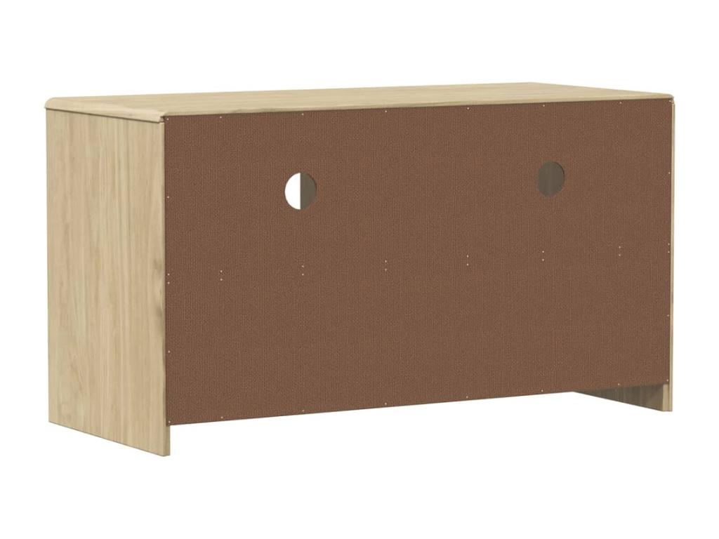 Meuble TV Calmetop chêne 99x43x55 cm bois de pin massif 31084OOLG