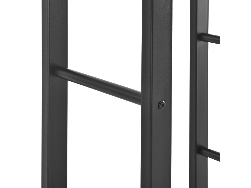 Porte-Bûches Range-Bûches pour Bois de Chauffage Intérieur Extérieur Acier Laqué 40x100x25 cm Noir Artvivrestore 16860IXET