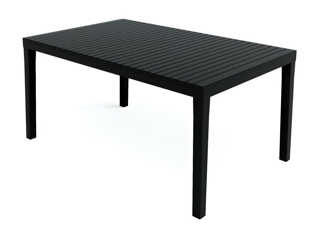 Table d'extérieur Calmetop Etagère à manger rectangulaire extensible Table de jardin extensible Made in Italy 150x90h72 cm Anthracite 72783UFWG