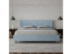 Lit coffre rembourré 180x210 microfibre bleu clair Artvivrestore 20533DIEX