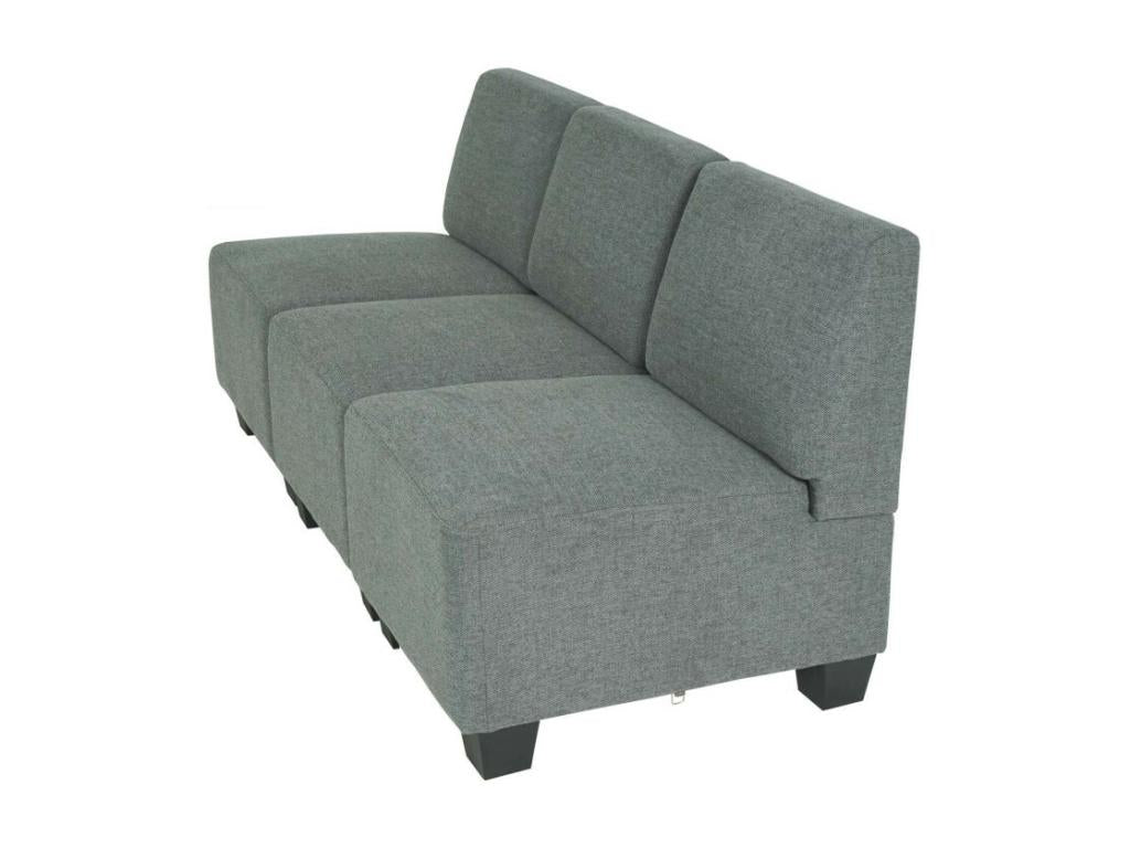 Canapé Modulable 3 places Artvivrestore tissu/textile - gris sans accoudoirs 49106JMEO