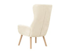 Chaise de relaxation Blanc crème Velours 56777EDQE