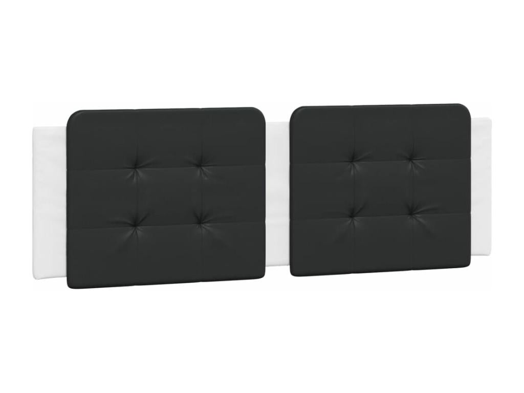 Coussin de tête de lit noir et blanc 160cm similicuir 46662DLZF