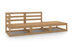 Salon de jardin 3 pcs Marron miel Bois de pin massif 2 84683HAUZ