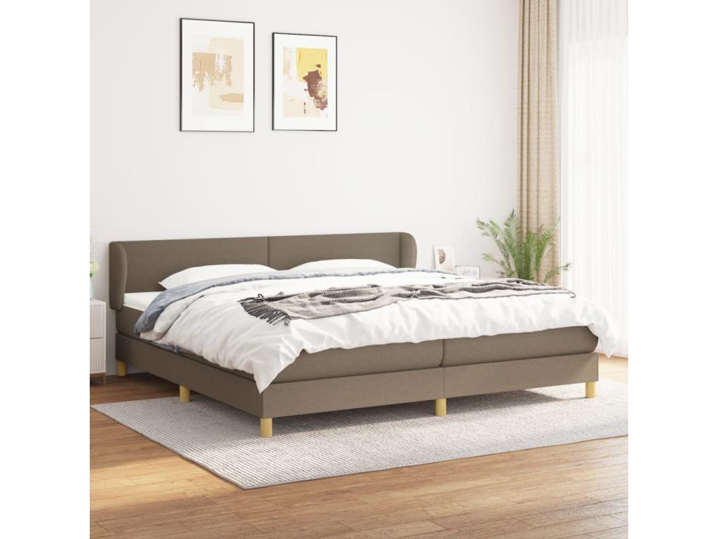 Lit à sommier tapissier avec matelas Calmetop 200x200 cm Tissu 02386KUJV
