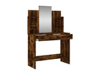 Coiffeuse avec miroir chêne fumé 96x39x142 cm 56675XMKI