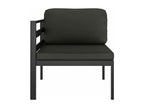 Salon de jardin 8 pcs avec coussins Aluminium Anthracite 87569MUJO