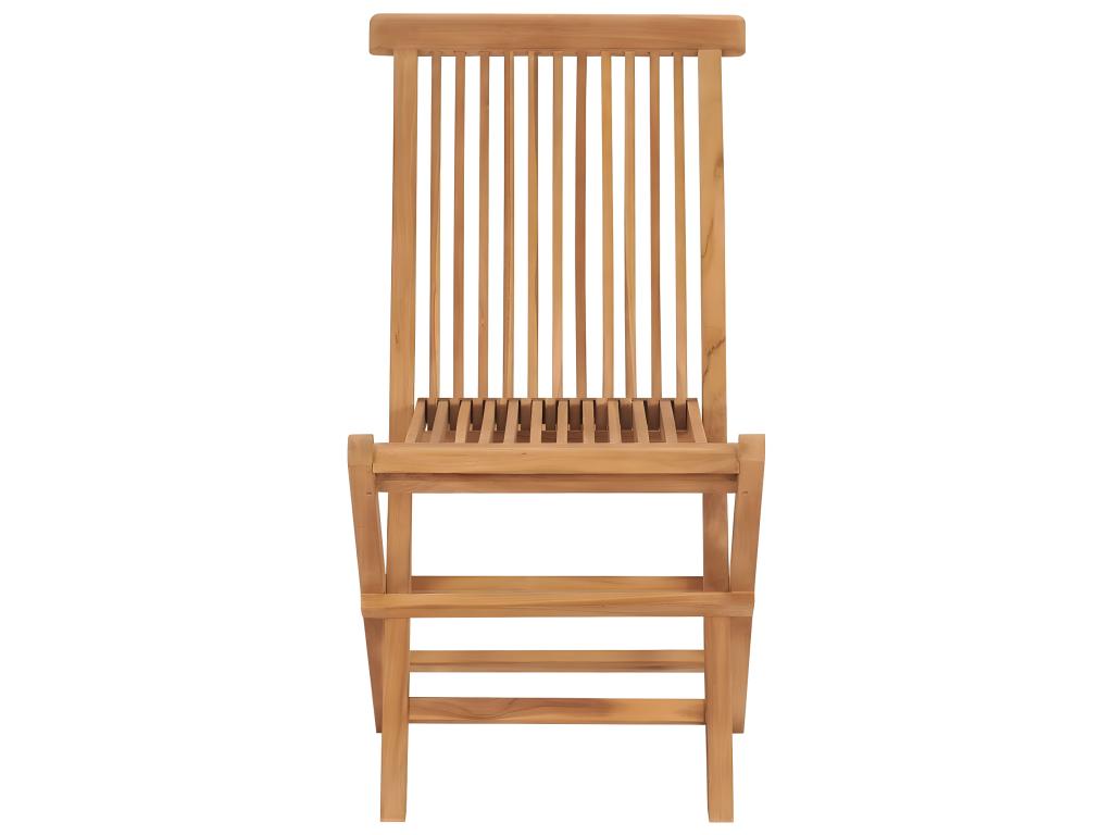Chaises de jardin pliables lot de 2 Bois de teck massif 78116GFWL