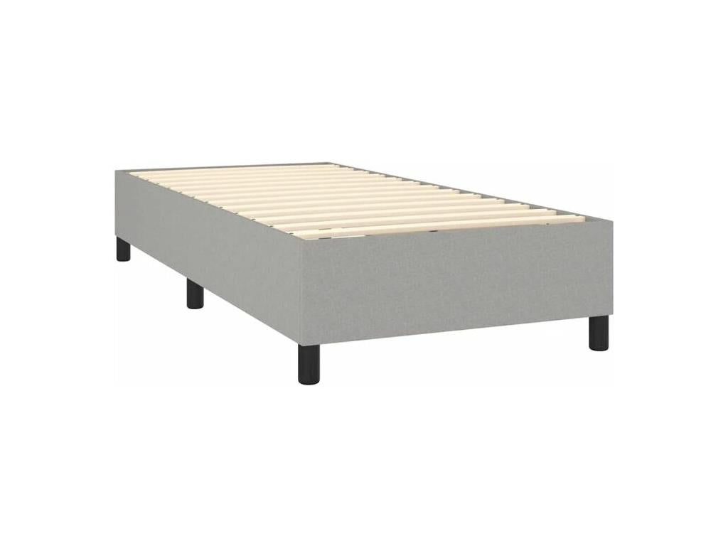 Sommier à Calmetop de lit et matelas Gris clair 90x190 Tissu 65555SRKI