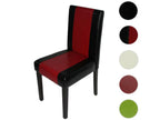 Chaise de salle à manger Calmetop noir/rouge pieds foncés 32043MVHY