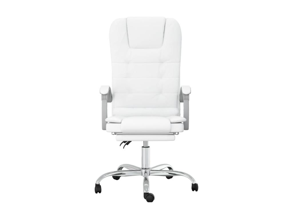 Fauteuil de massage inclinable cuir blanc 63x56x122 cm 02 0025398 91210XRYR