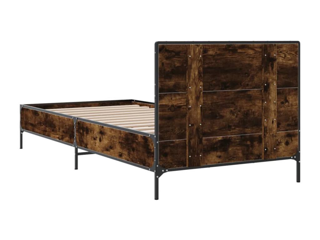 Cadre de lit sans matelas chêne fumé 90x190 cm 14355GOFL