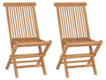 Chaises de jardin pliables lot de 2 Bois de teck massif 78116GFWL