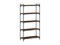 Bibliothèque 5 niveaux chêne fumé 80x30x154cm bois d'ingénierie 54526HVDV