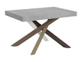Table extensible 90x130/390 cm Calmetop Gris Béton cadre 4/C 88761CUPH