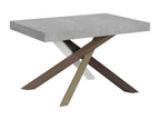 Table extensible 90x130/390 cm Calmetop Gris Béton cadre 4/C 88761CUPH