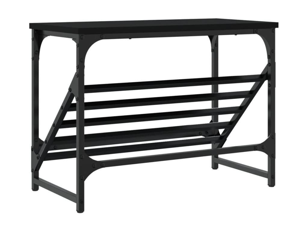 Etagère à chaussures noir 60x30x45 bois d'ingénierie 07198STJS