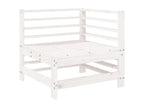 Salon de jardin 5 pcs blanc bois massif de pin 28873EDTC