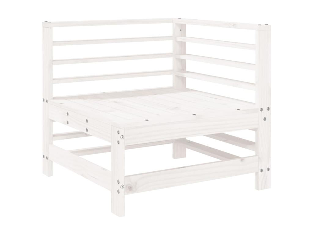 Salon de jardin 5 pcs blanc bois massif de pin 28873EDTC