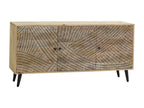 Buffet en manguier gravé et métal Calmetop 27104HFGR