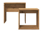 Tables basses gigognes 2 pièces chêne artisanal bois d'ingénierie 29427SZQK