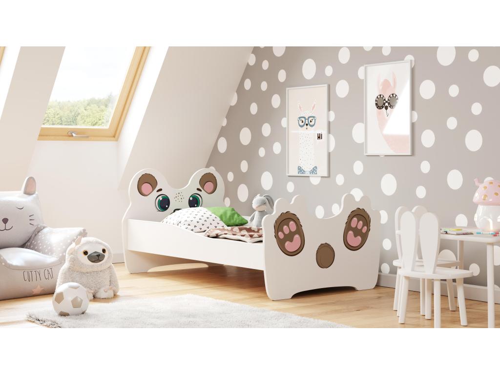 Lit Enfant ANIMAUX KSB001 90x164x70 Blanc 76819SCRP
