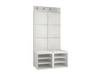 Meuble d'entrée Artvivrestore 383 186x84x46cm Blanc - Brun clair MDF - Stratifié - Tapisserie 85389GFJD