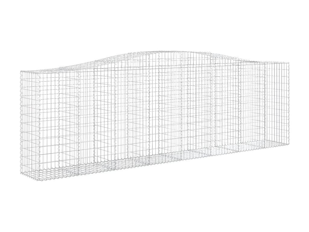 Paniers à gabions arqués 9 pièces 400x50x120/140 cm Fer galvanisé 26228OADX
