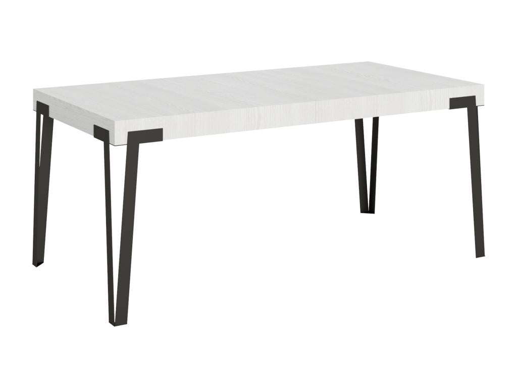 Table extensible 90x180/284 cm Calmetop Frêne Blanc cadre Anthracite 20645XGHL