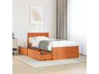 Cadre de lit sans matelas cire marron 75x190 cm bois pin massif 21553EVGZ