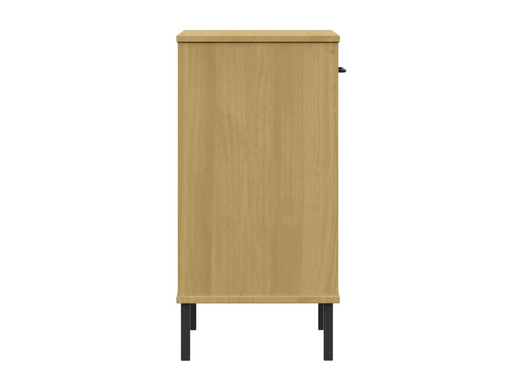 Armoire console avec pieds en métal Marron Bois pin massif Calmetop 17924OOMW
