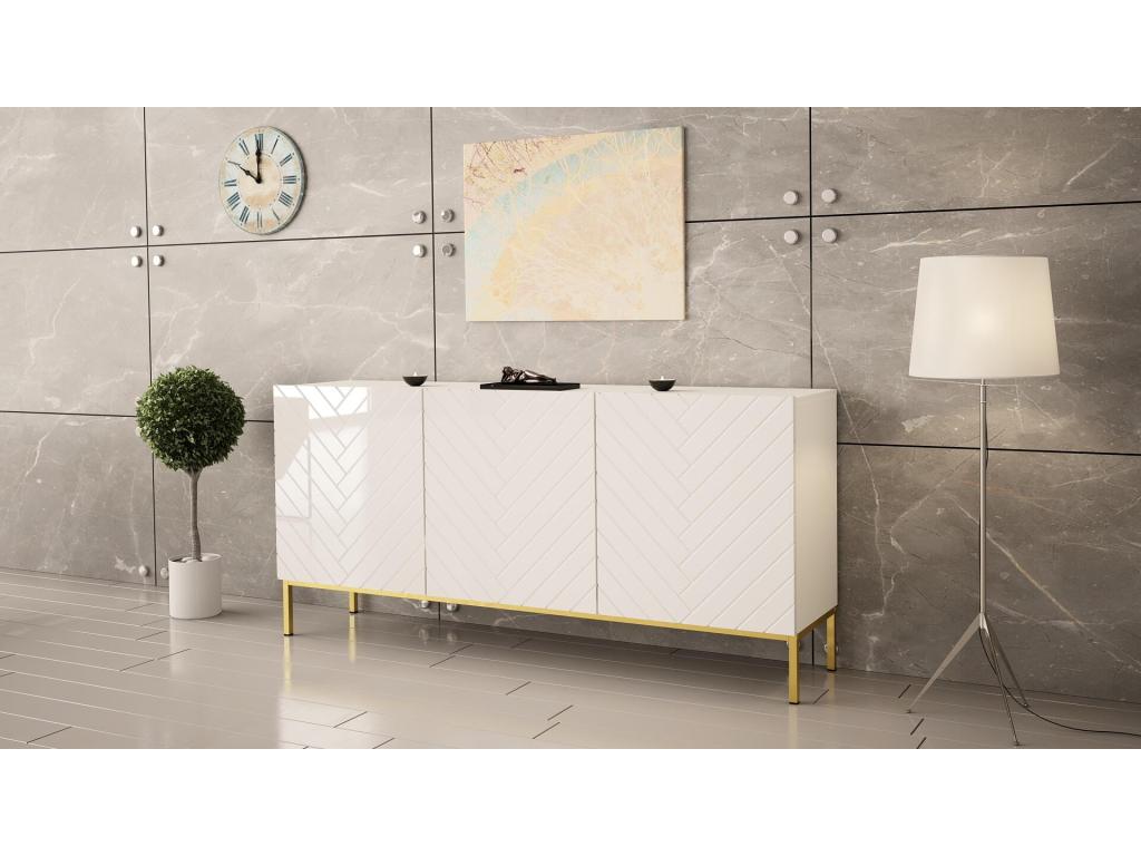 Buffet Calmetop SB160 3D 160x37x76 Blanc 32049OWID