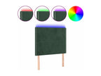 Tête de lit à LED Vert foncé 100x5x118/128 cm Velours 80800NBYX