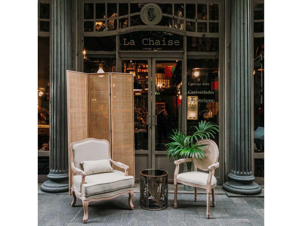 Fauteuil en bois beige 64x72x92 80710XFXQ