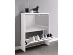 Calmetop armoire à chaussures en bois commode à chaussures étagère à chaussures miroir Stido L blanc 11219OGIR