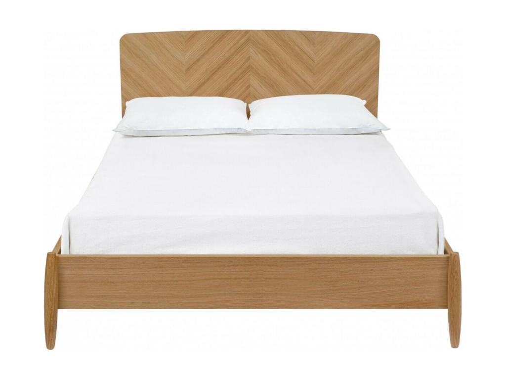 Lit Design en Bois Calmetop 140x200cm Chêne 84278PIBX