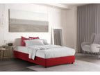 Lit double Calmetop Lit coffre avec revêtement en tissu Made in Italy Ouverture latérale adaptée pour matelas 120x190 cm Rouge 10304ILWA