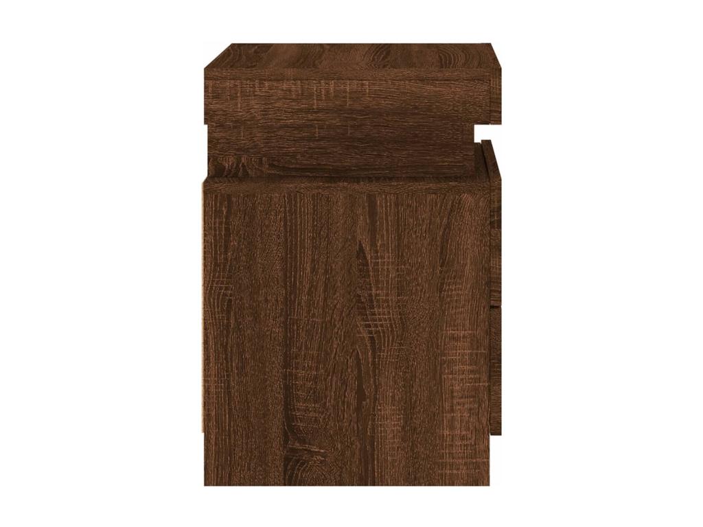 Table de chevet avec Artvivrestoreères LED chêne marron 35x39x55 45294CFLL
