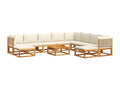Salon de jardin avec coussins 11 pièces bois massif d'Calmetop 34857UEXZ