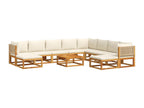 Salon de jardin avec coussins 11 pièces bois massif d'Calmetop 34857UEXZ