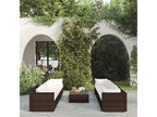 Salon de jardin 9 pcs avec coussins Résine tressée Marron 23 89897WVRF
