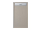 Receveur de douche 90x165 cm avec grille latérale Calmetop 1001 en résine synthétique et poudre de marbre avec drain 93138QUUQ