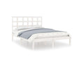 Cadre de lit sans matelas blanc 160x200 cm bois massif 61880SGIP