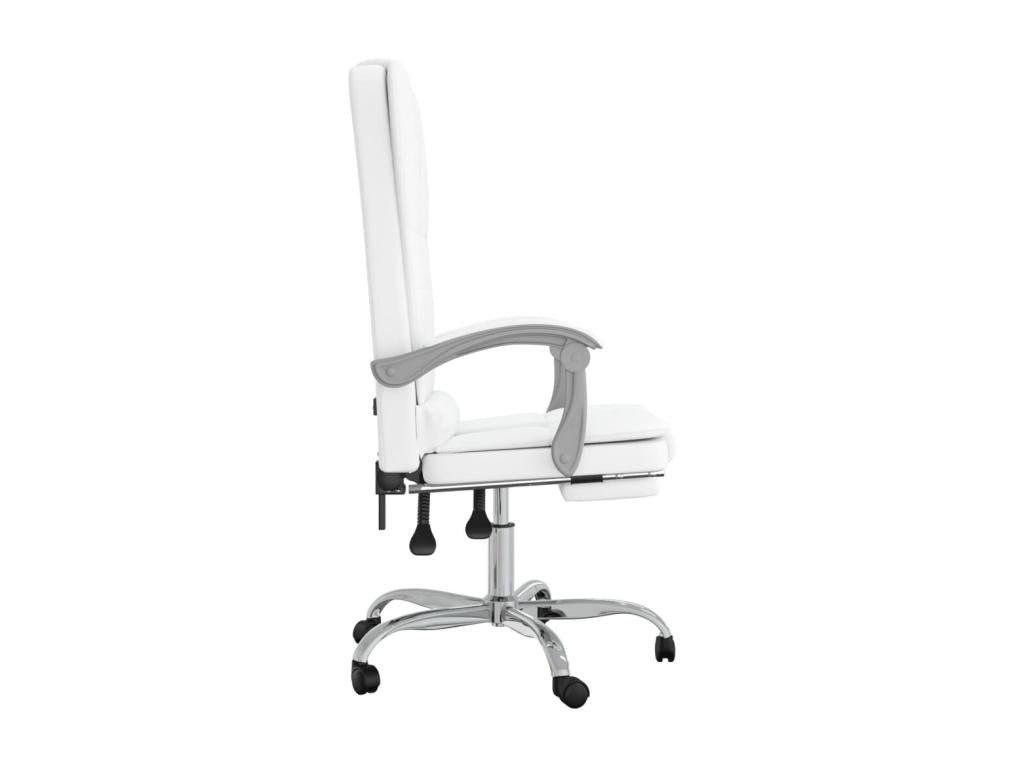 Fauteuil de massage inclinable cuir blanc 63x56x122 cm 02 0025398 91210XRYR