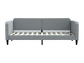 Lit de repos gris clair 80x200 cm tissu 00688SMCG