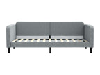 Lit de repos gris clair 80x200 cm tissu 00688SMCG